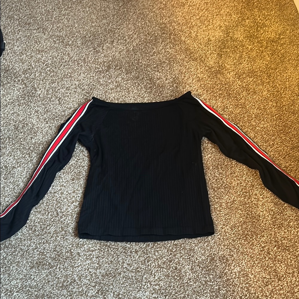 Suzette Collection Black Off-Shoulder Top